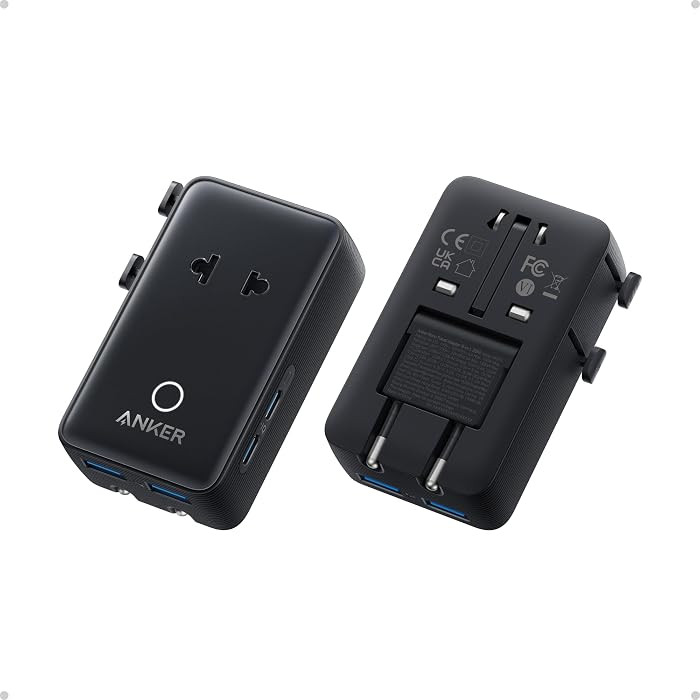 Anker Nano Travel Adapter, 5-Port Power Adapter with 1\u00d7 2-Pin AC, 2 USB A, 2 USB C for 20W, ... | Amazon (US)