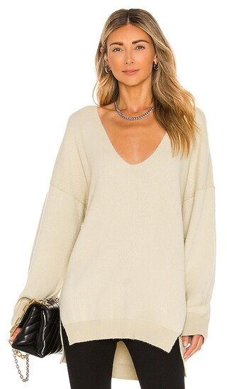 Sweater Weather V Neck in Marzipan Combo | Revolve Clothing (Global)