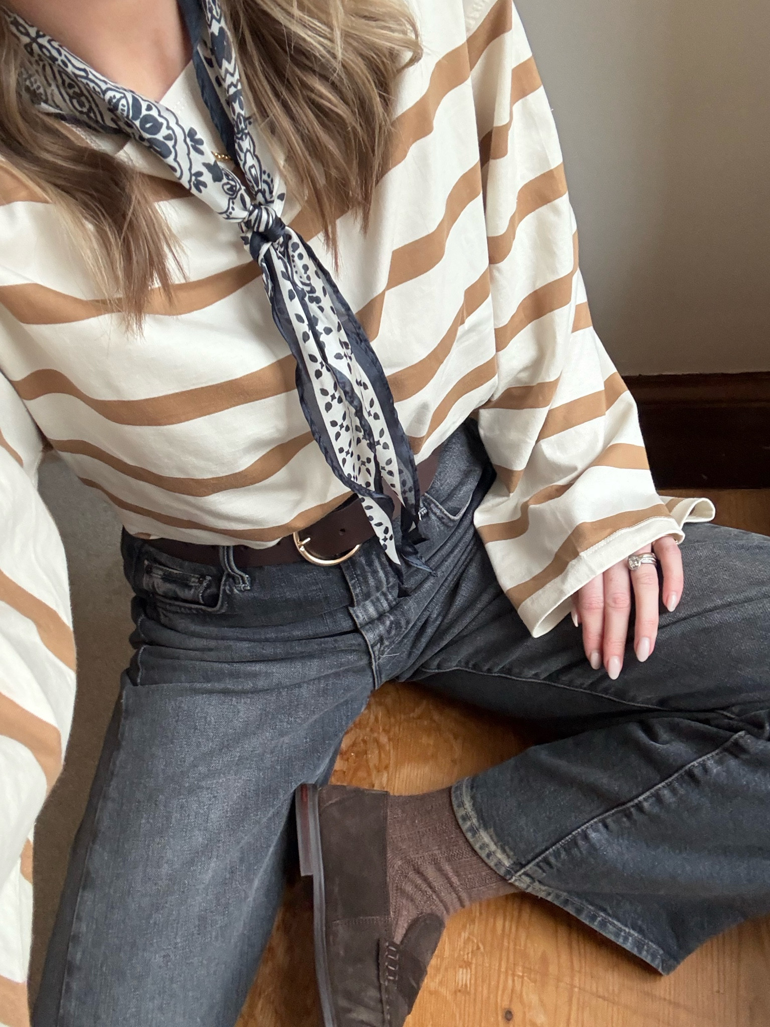 Suede, stripes and a scarf 

#LTKeurope #LTKfamily #LTKuk