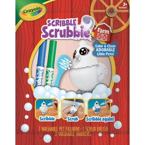 Crayola Scribble Scrubbie Pets, 1 Count, Farm Animal Toys, Gifts for Kids , Beginner Child | Walmart (US)