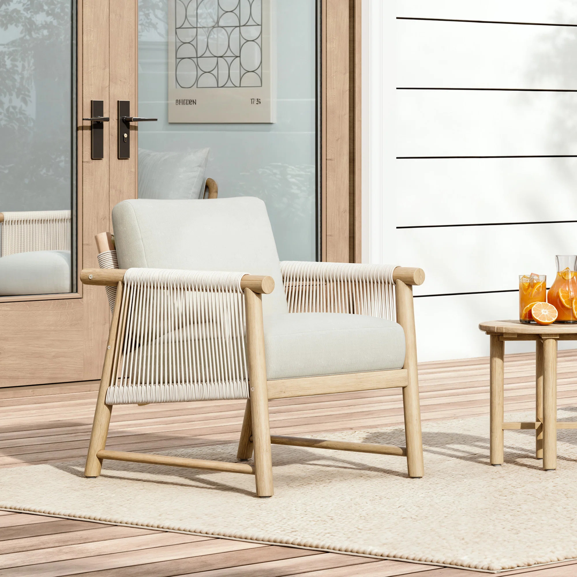 Rope-Woven Outdoor Armchair | Wayfair North America