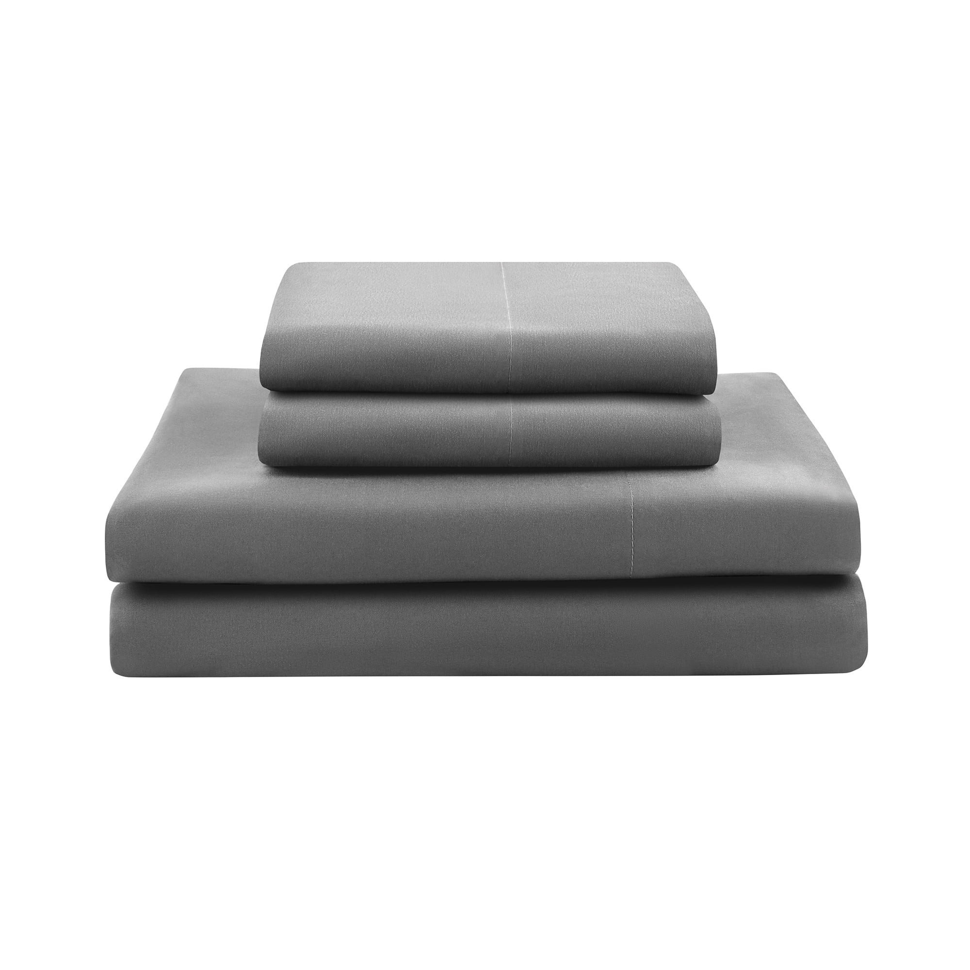 Mainstays 8-Piece Reversible Bed in a Bag Comforter Set with Sheets, Grey, King, All Ages, Unisex | Walmart (US)