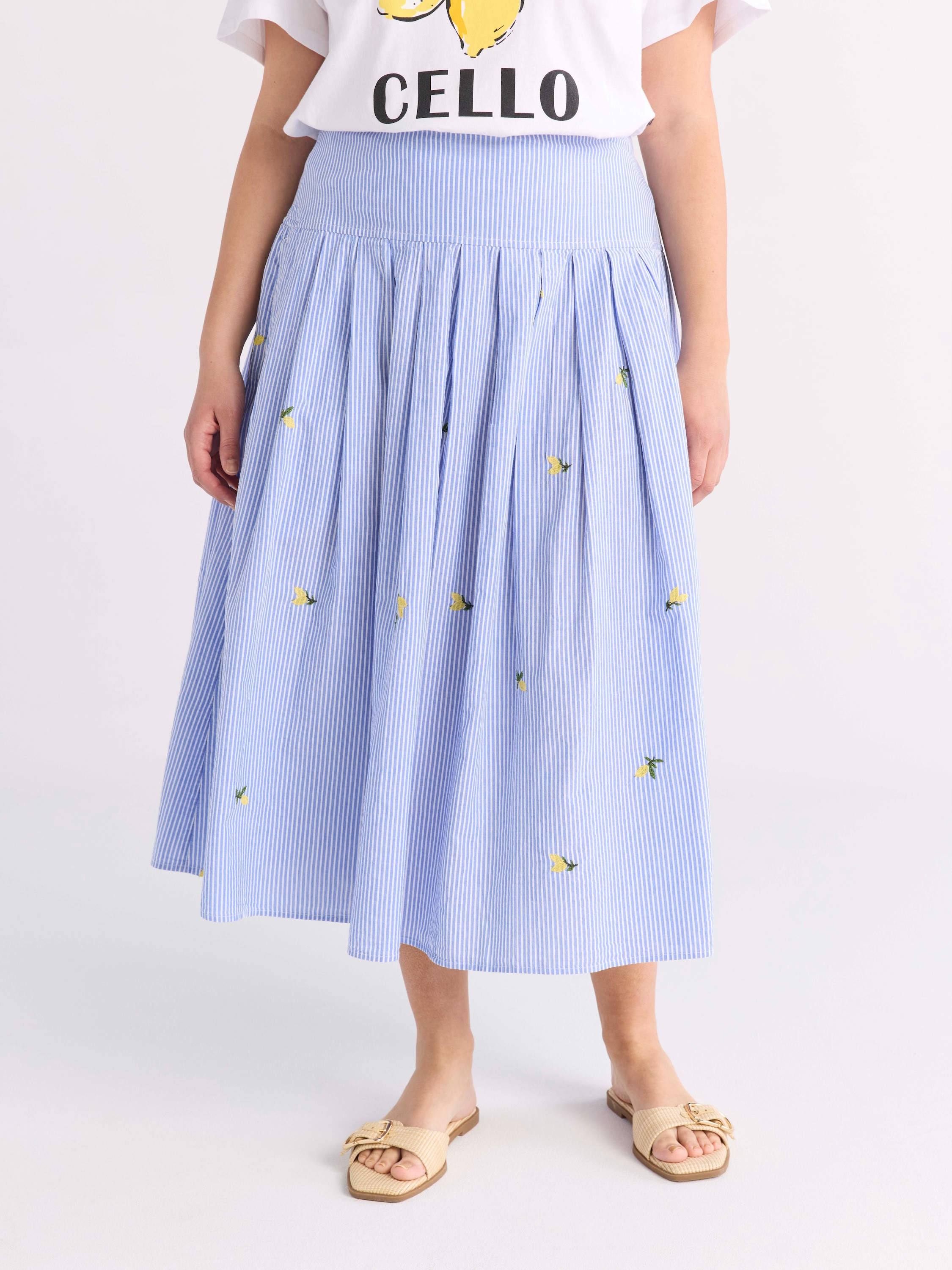 Free Assembly Women's and Women’s Plus Pleated Cotton Maxi Skirt, Sizes 0-28W | Walmart (US)