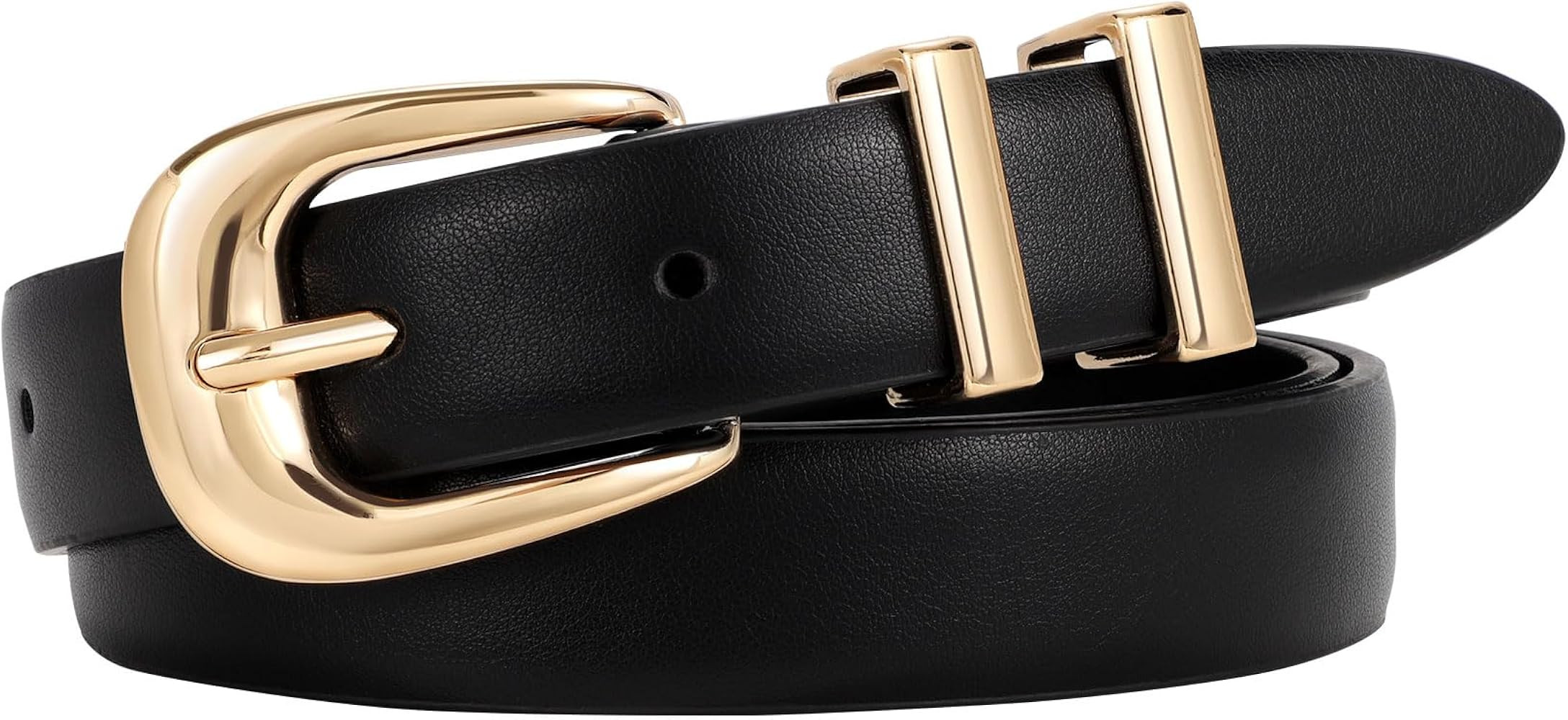 WERFORU Women Leather Belt Fashion Leather Waist Belt for Pants Jean Ladies Western Belt with Gol... | Amazon (US)