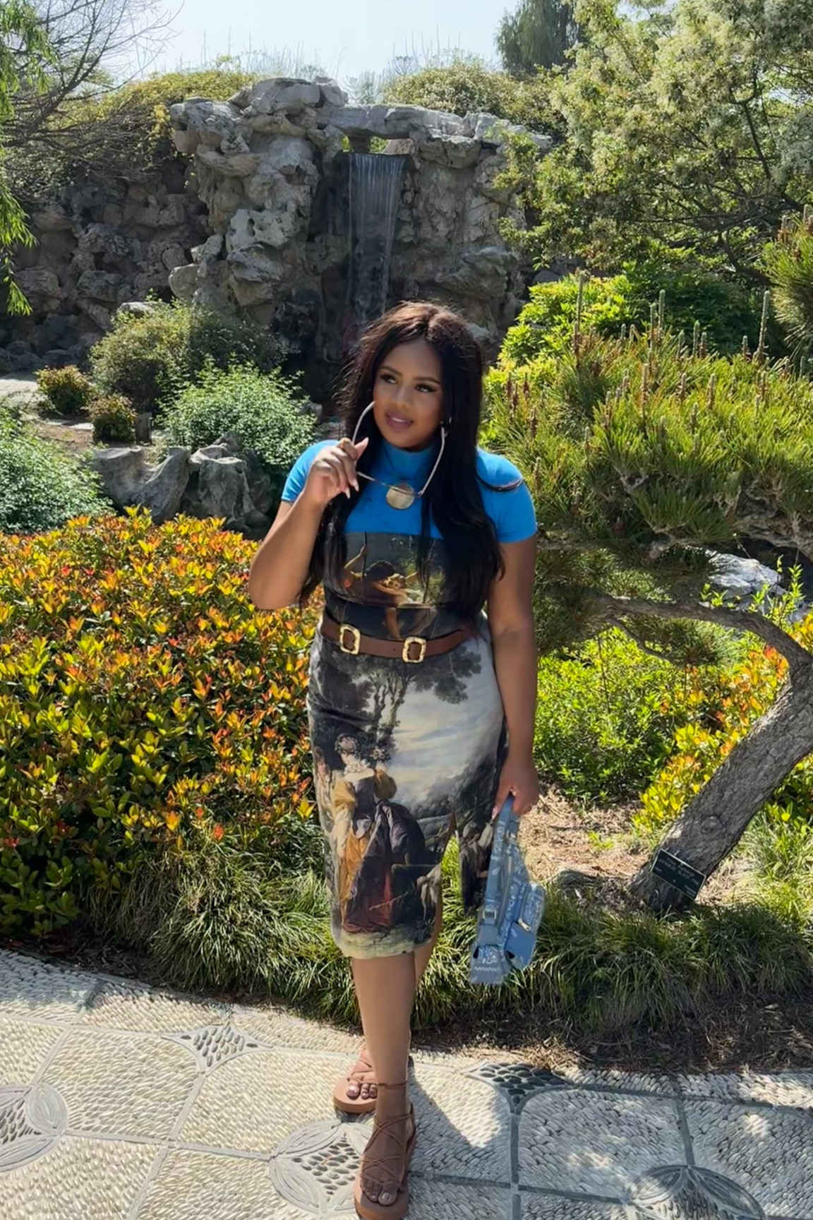 This painting print skirt and top separates were perfect for a day date to the botanical gardens and museum. 

And If you’re looking for shoes you can walk in for hours but will still match your outfit these nude colored Teva sandals are perfect. 

Bag by NDG Paris (denim baguette) .


#LTKstyletip #LTKmidsize #LTKfindsunder50