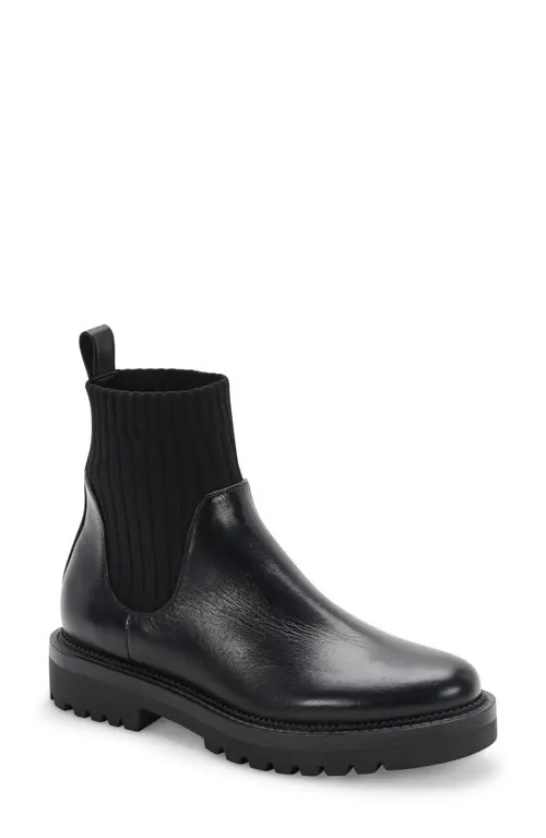 Blondo Hallie Waterproof Bootie in Black Leather at Nordstrom, Size 9.5 | Nordstrom