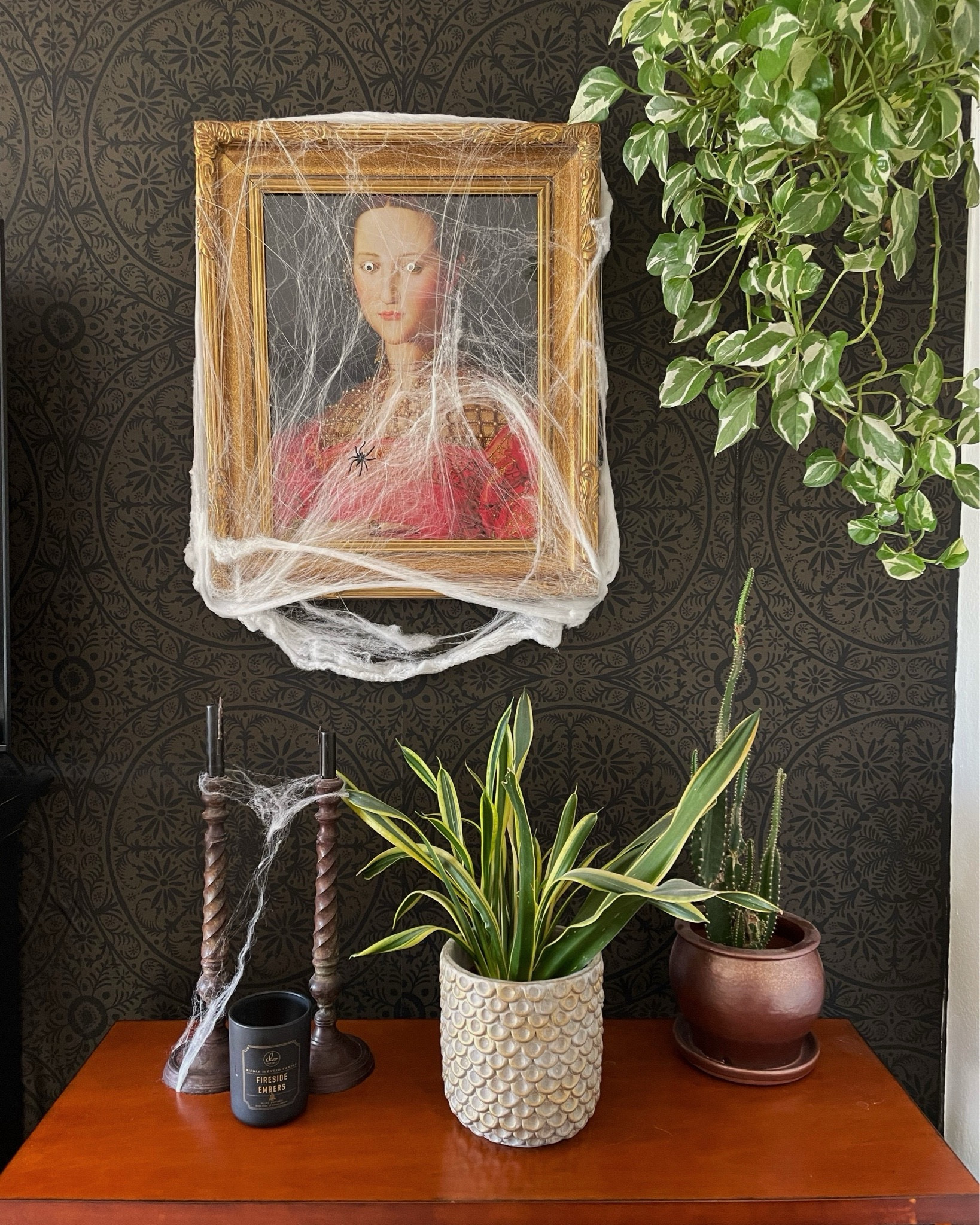 I said what I said- Halloween decor can be a bit tacky 🫣 I like to add spooky touches by making little vignettes around my house with decor I already have.  I keep to my color palette (no bright orange around here) and my kids are happy without life sized skeletons and zombies.  

#LTKHome #LTKSeasonal #LTKFindsUnder50