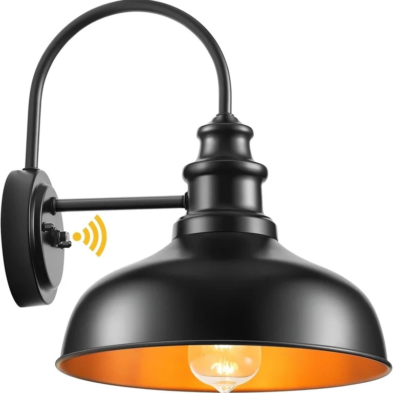 VIANIS Outdoor Light for House Dusk to Dawn, Farmhouse Gooseneck Outdoor Wall Mount Light Fixture... | Walmart (US)