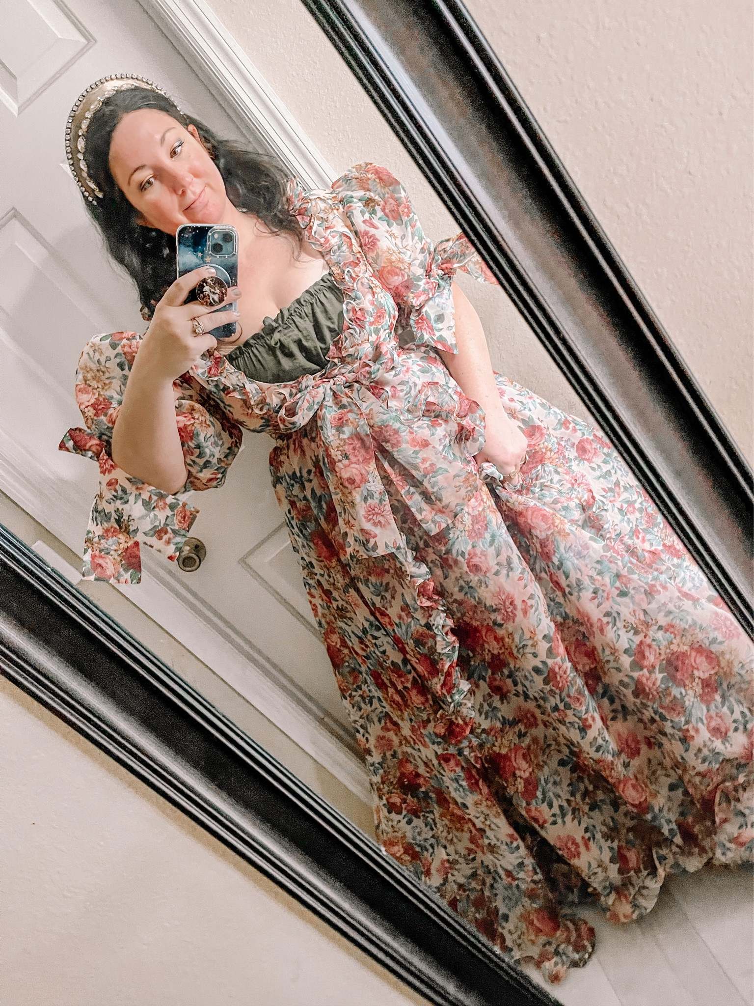 My kid said he was a germ. And so I went around chasing him with a bar of soap. While in this dress. 😂this is all post 5yr old melt down. Fun. 
Happy Monday. 

#mirrorpic #mirrorselfie #selkie #chemise #robealafrancaise #robealanglaise #selkiedress #princesscore #barbie #barbiecore #mondaymood 

#LTKhome #LTKcurves #LTKkids