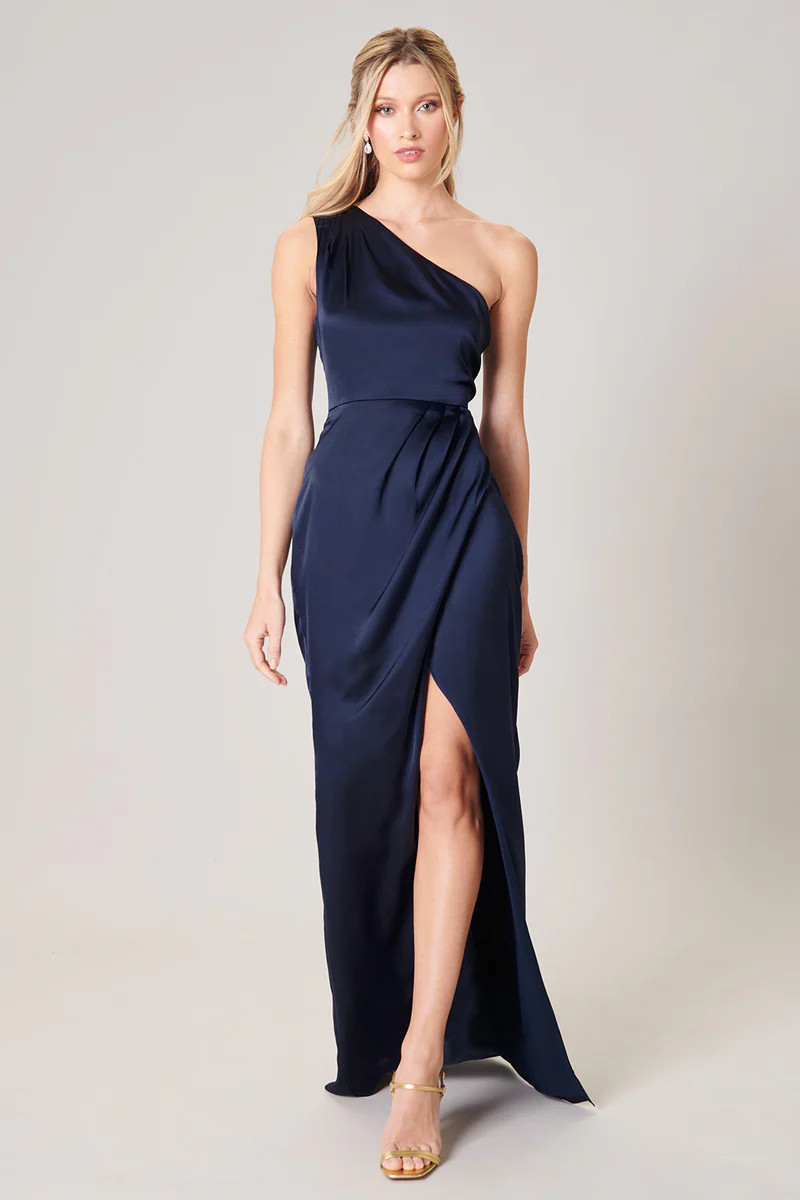 Prestige One Shoulder Asymmetrical Maxi Dress | Sugarlips