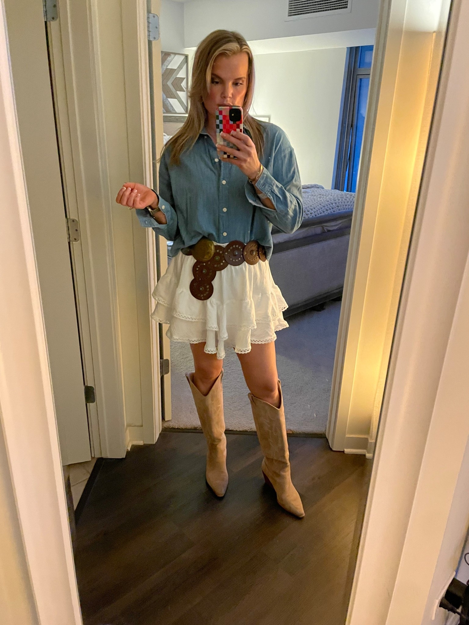 An all-Amazon western moment 🤠✨ The boots alone look designer but everything is affordable and linked. 

#LTKootd #LTKspring #LTKMidsize