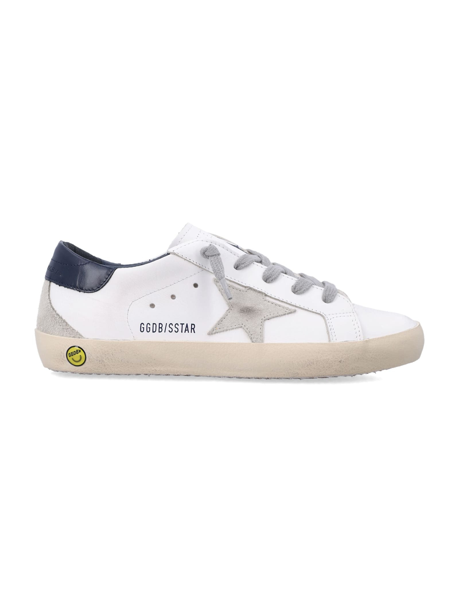 Golden Goose Kids Super-star White And Blue Leather Sneakers | Italist.com US
