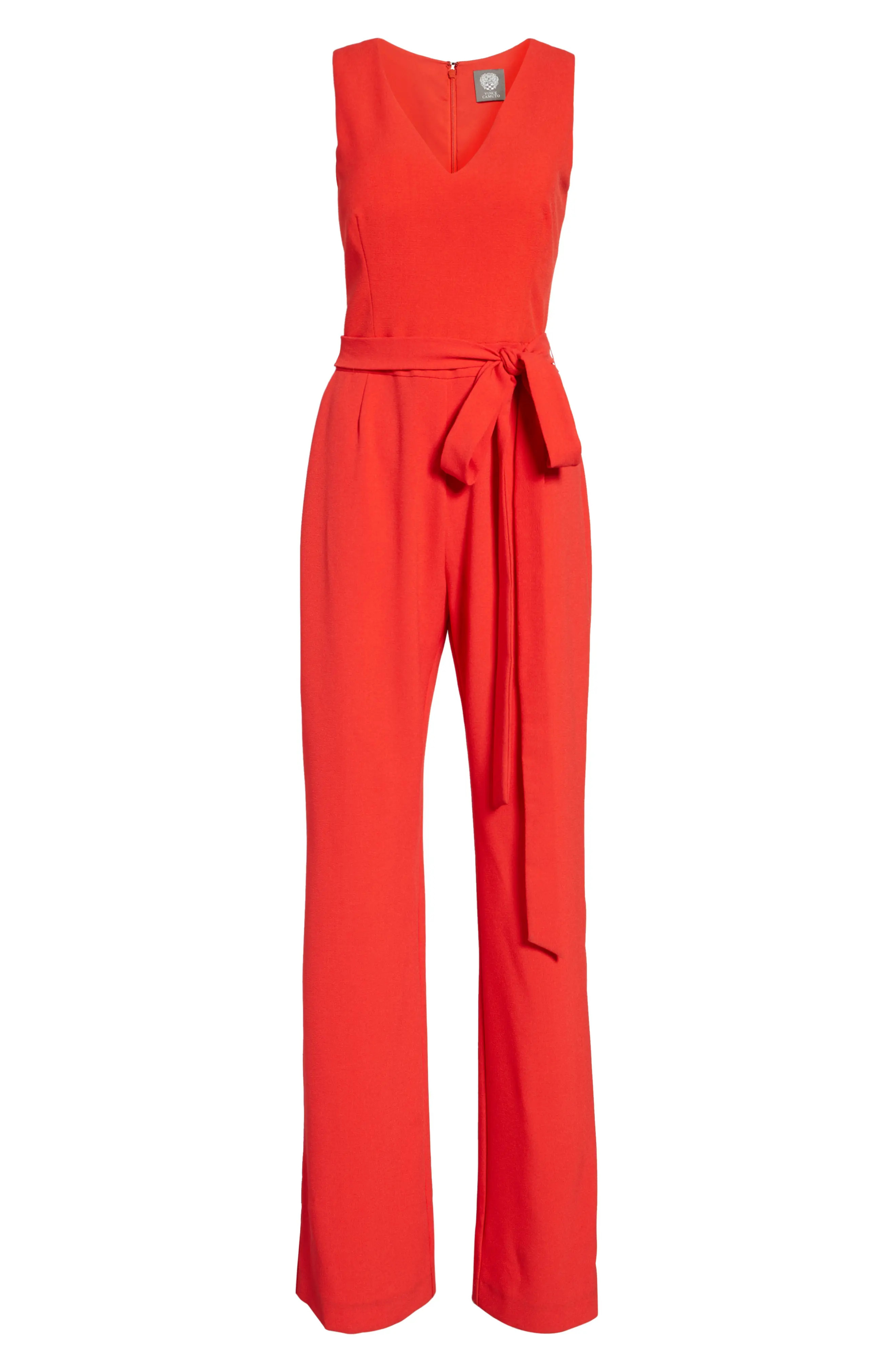 Vince Camuto Tie Front Wide Leg Jumpsuit (Regular & Petite) | Nordstrom