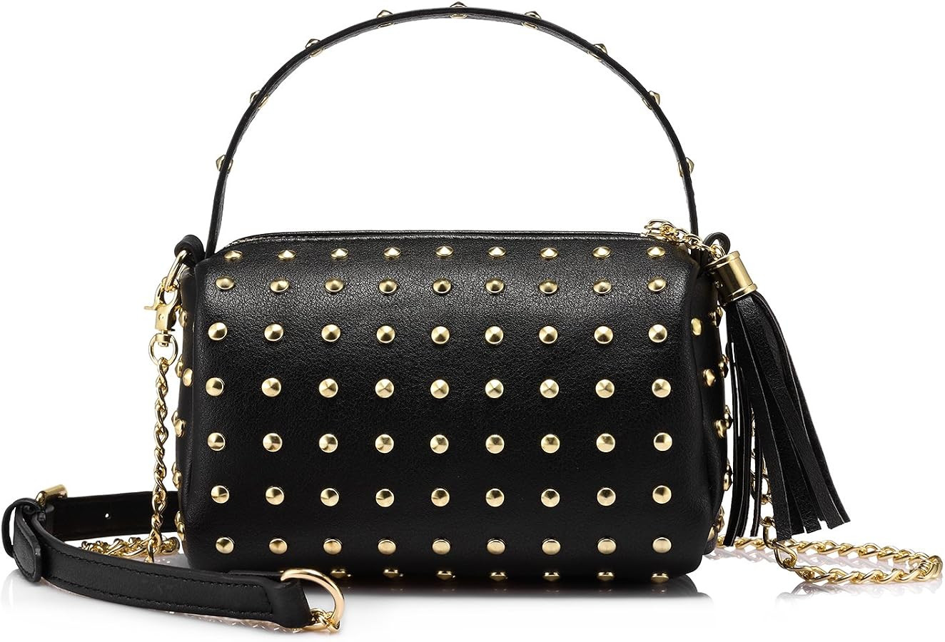 LOVEVOOK Shoulder Bag Small Side Purse Mini Clutch with Bling Rivets | Amazon (US)
