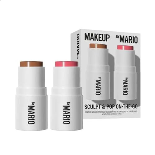 Makeup By Mario Sculpt & Pop On the Go Duo Contour and Blush Stick - Medium/Pale Petal - Warm Golden/Soft Pink | Amazon (US)