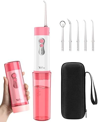 YaFex Water Flosser Oral Irrigator - Portable Water Teeth Cleaning Pick, Rechargeable Dental WaterJe | Amazon (US)