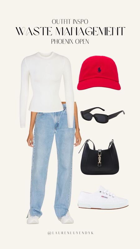 Outfit inspo for Waste Management Phoenix Open 

Skims 
Levi’s 
Amazon accessories 
Polo 
Red hat 
White sneakers 

#LTKMostLoved #LTKSeasonal #LTKstyletip