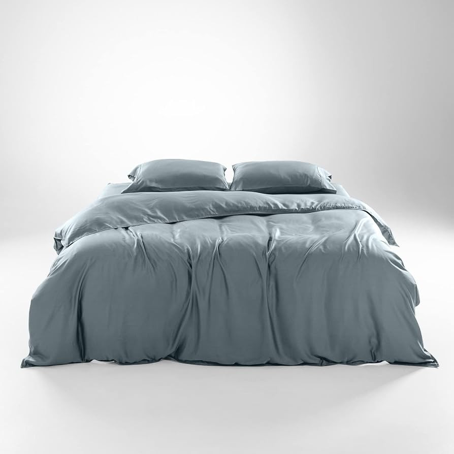 Olive + Crate Queen Size Tencel Duvet Cover Set - Hypoallergenic, Cooling Eucalyptus Duvet Cover ... | Amazon (US)