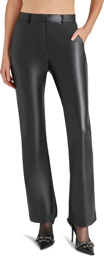 Steve Madden Mercer Straight Leg Faux Leather Pants | Nordstrom | Nordstrom