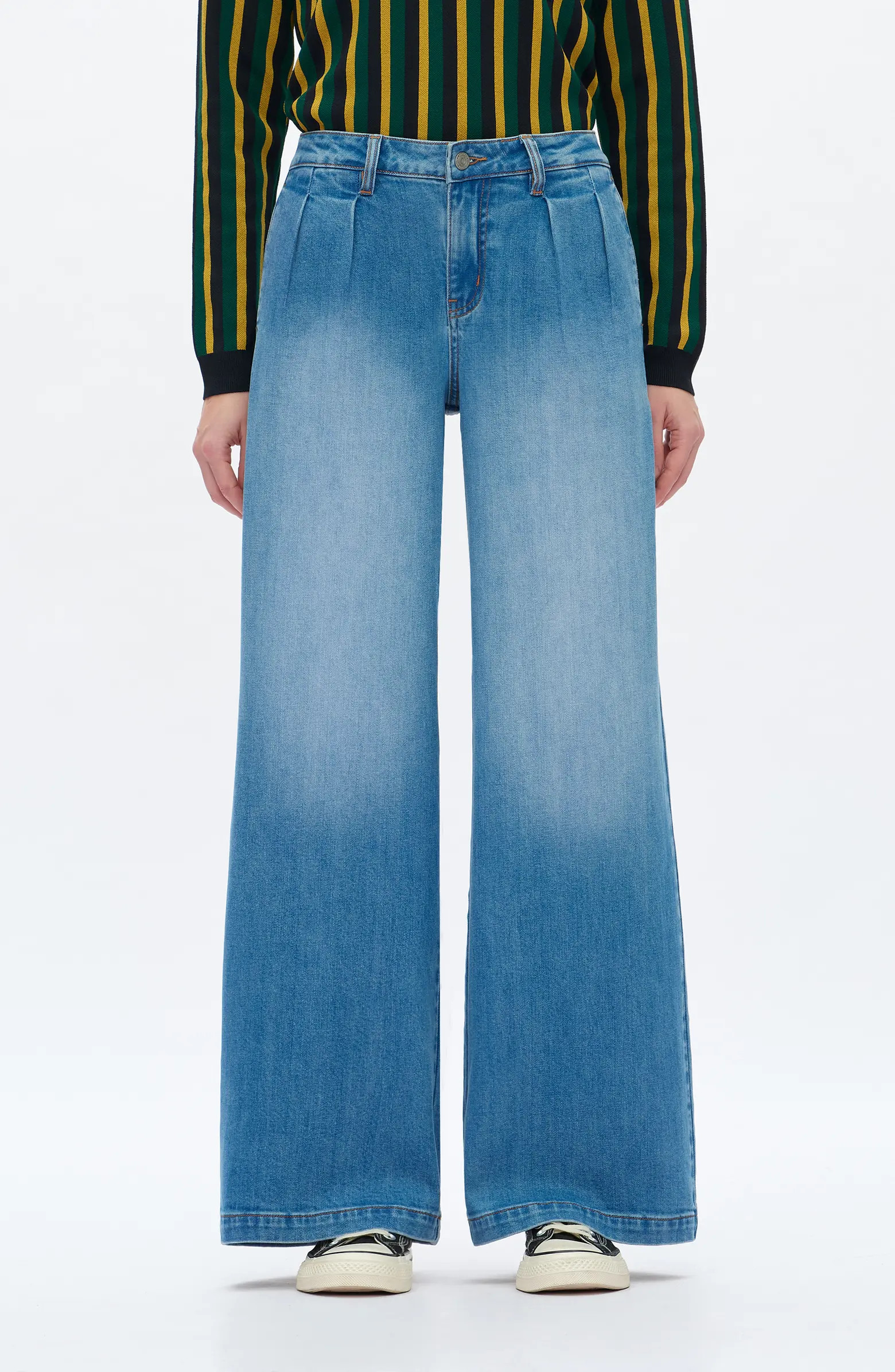 Jermey Pleated Baggy Wide Leg Jeans | Nordstrom