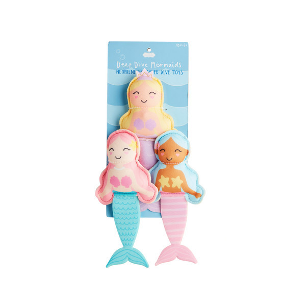 Mud Pie Girl's Mermaid Neoprene Dive Toys in Pink | Mud Pie