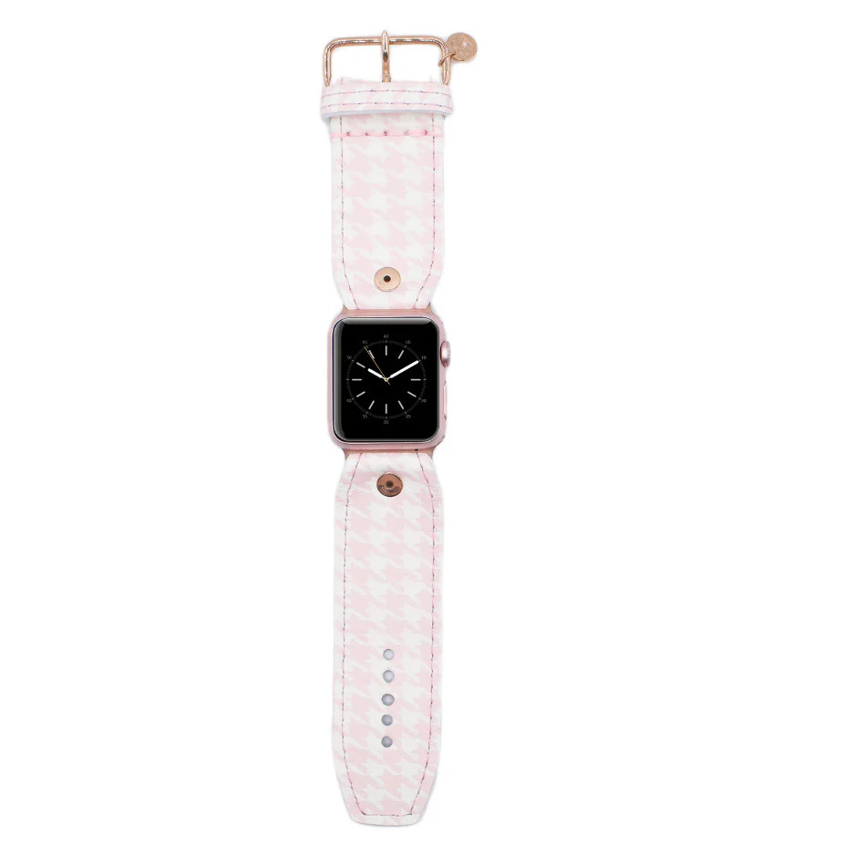 Pink Houndstooth Sivella Watchband | Sparkl