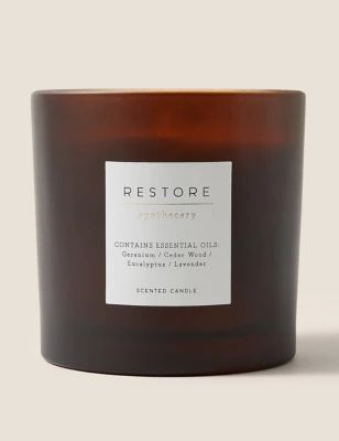 Restore 3 Wick Candle | Apothecary | M&S | Marks & Spencer IE