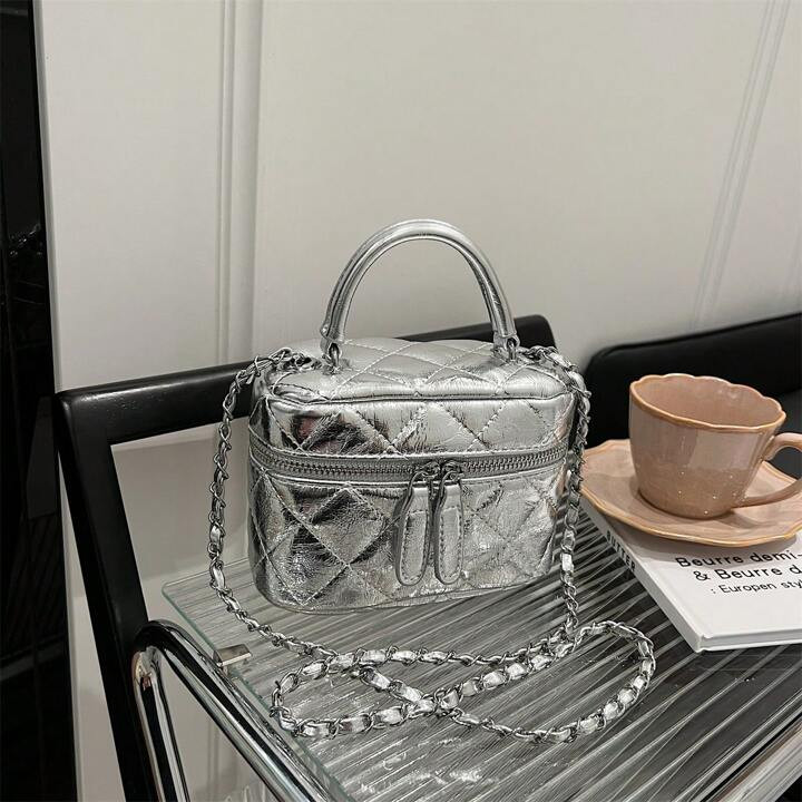 Embroidery Thread Chain Lady Handbag Crossbody Bag | SHEIN