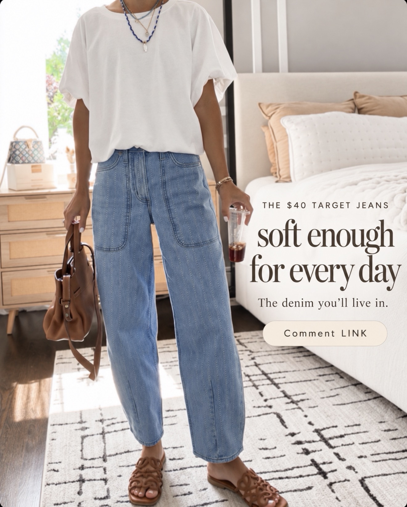 These $40 Target jeans are SO soft and comfortable—you’ll want to wear them every day 🙌

The relaxed barrel shape and oversized pockets make them feel a little more special than basic denim, but they’re still so easy to throw on.

Comment LINK and I’ll send them to you.

#LTKOver40 #LTKmomlife #LTKootd