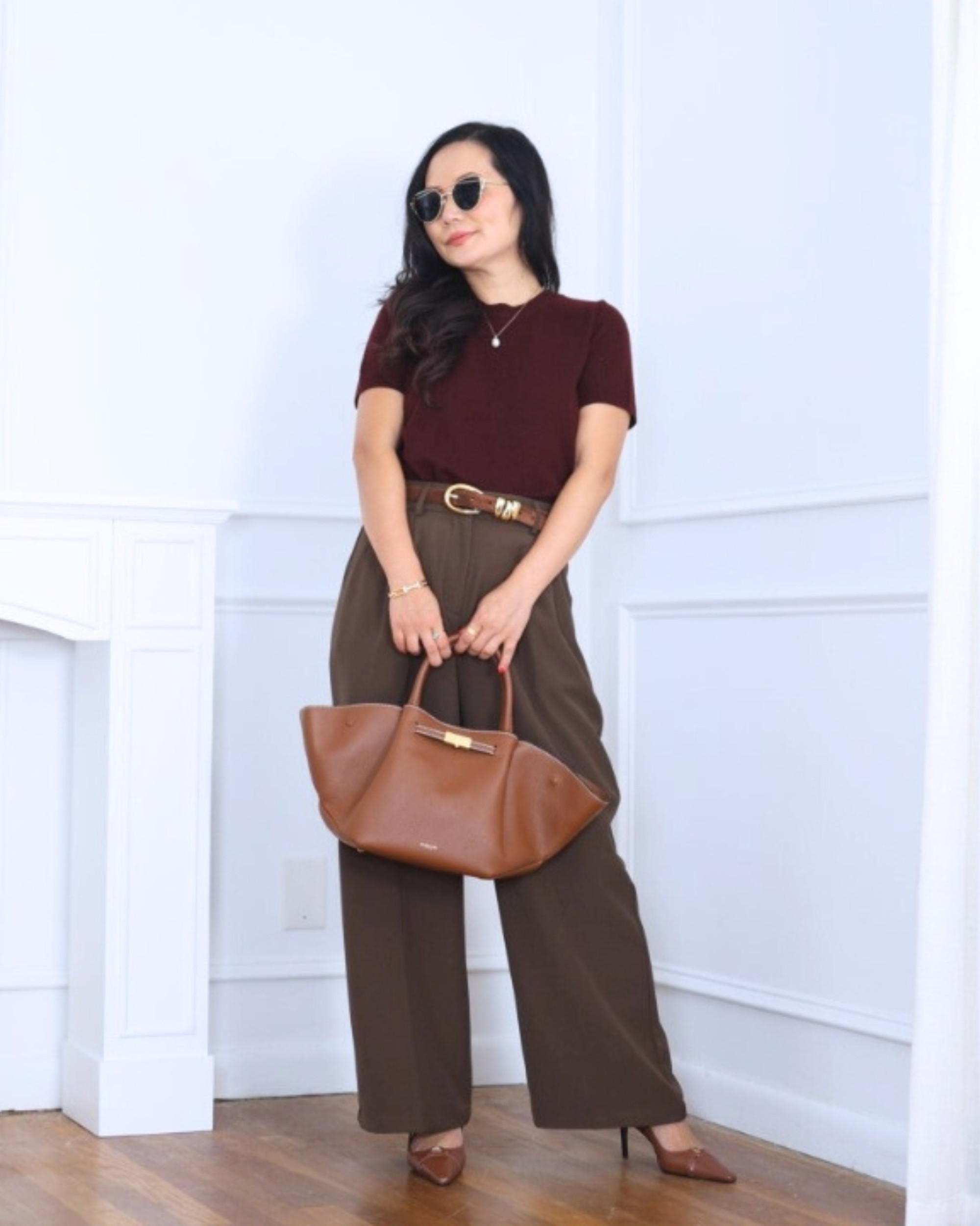 Keeping it effortlessly chic in a cashmere tee from Quince, wide leg pants from Amazon, and shoes from Mango — simple pieces that come together for a polished, comfy look perfect for any day out. I’m 5’2, wearing size S.

#LTKStyleTip #LTKOver40 #LTKPetite