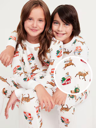 Gender-Neutral Graphic Snug-Fit Pajama Set for Kids | Old Navy (US)