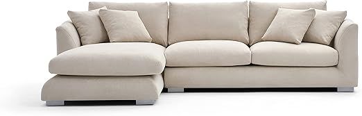 Feathers Sectional Couch, Ultra Soft Couch, Machine Washable Soft Sectional Sofa with Removable S... | Amazon (US)