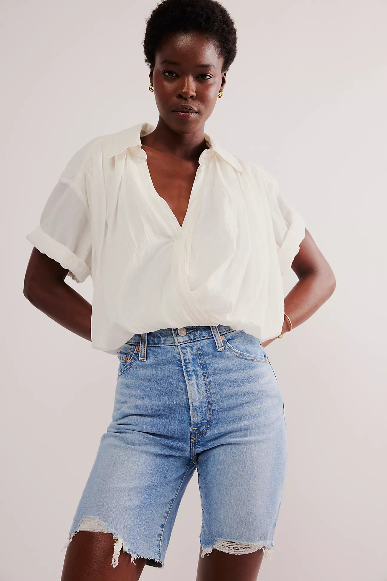 Levi's Ribcage Bermuda Shorts | Free People (Global - UK&FR Excluded)