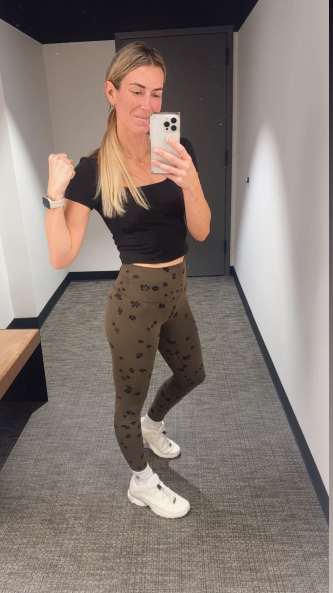 Lululemon workout top and leggings (and socks!), Salomon sneakers that are amazing for workouts!

#LTKActive #LTKmorningroutine #LTKfitnessgoals