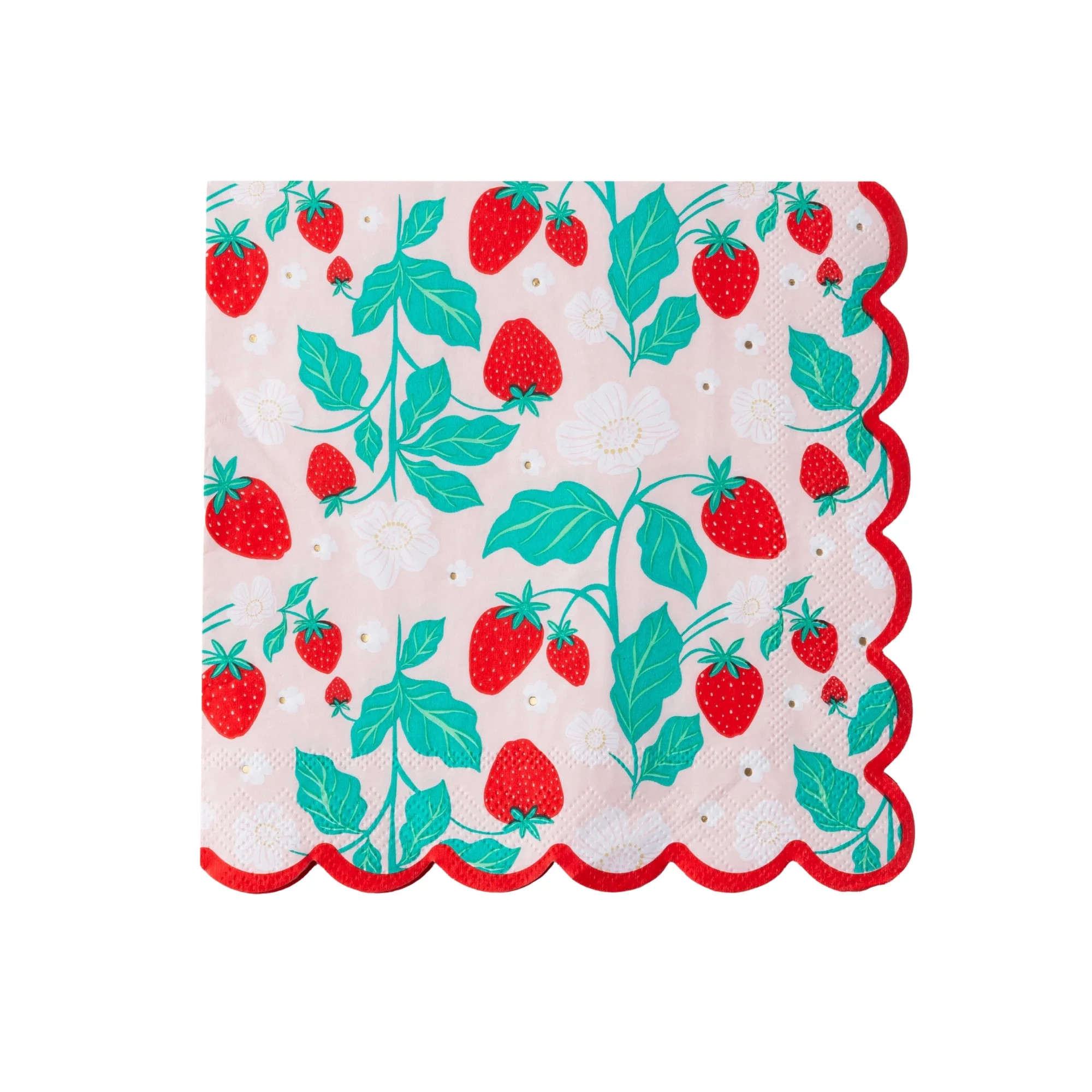 Bonjour Fête Summer Strawberry Large Paper Napkins, Disposable Party Supplies, 20 Count, Lunch S... | Walmart (US)