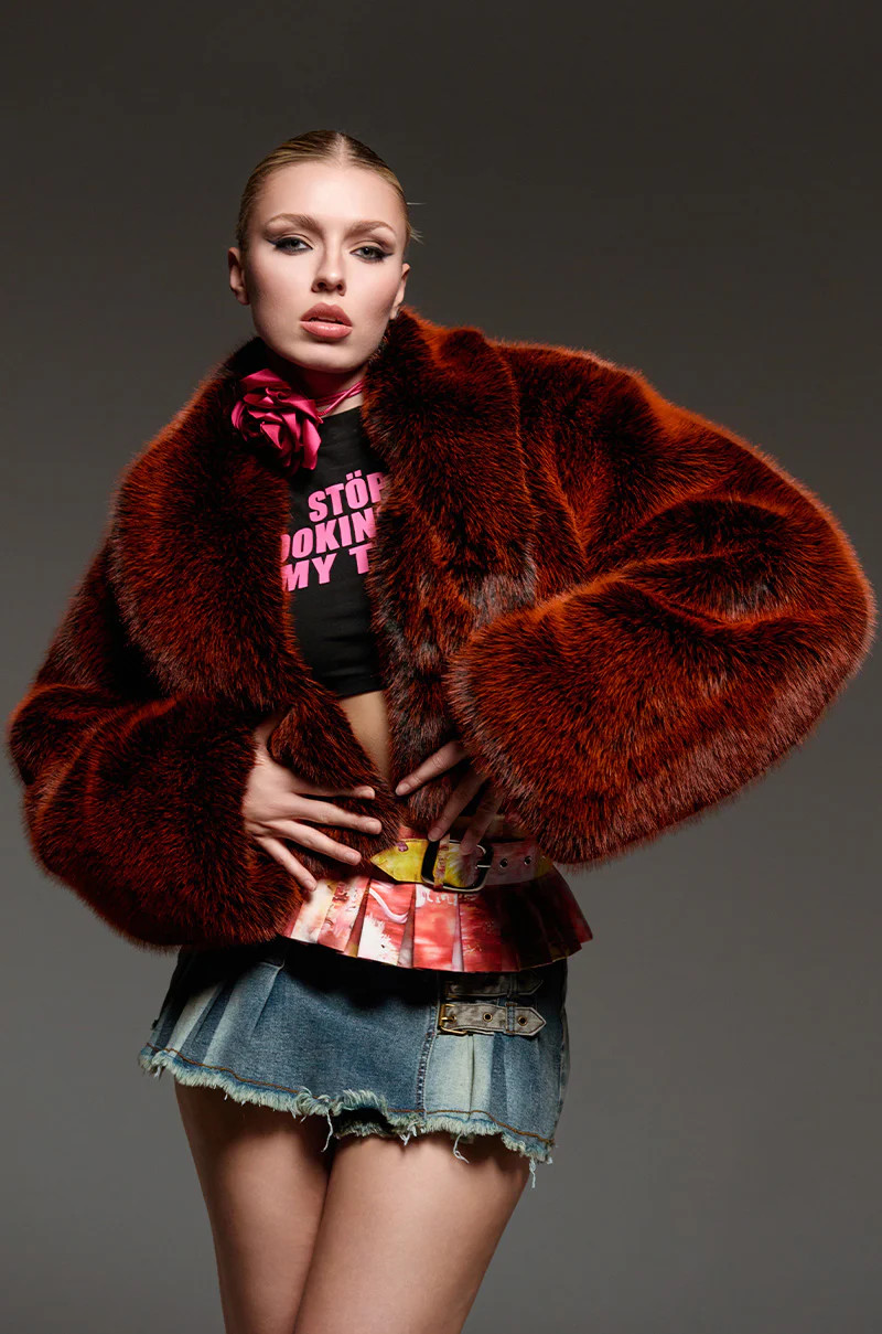 ALTER EGO FAUX FUR COAT | AKIRA