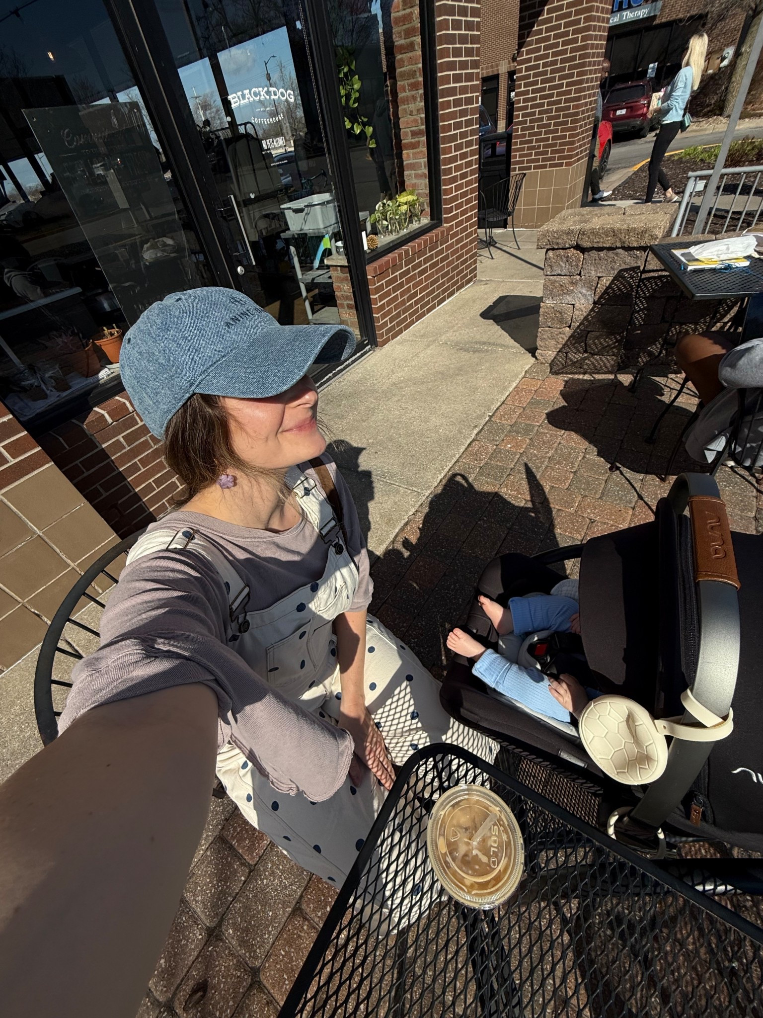 wearing a small in tee and overalls! Overalls run a little small, if in between sizes size up! 

Spring outfit, mom style, polka dots 

#LTKootd