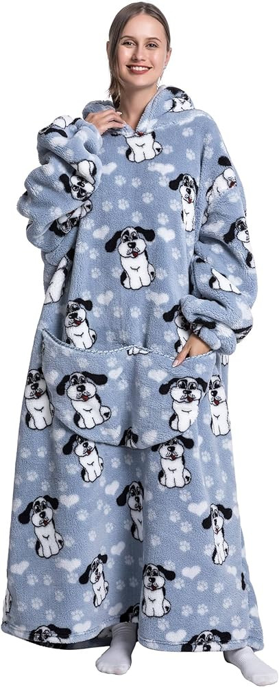Blanket Hoodie, Long Hooded Blanket Sweatshirt as Birthday Gifts for Women Men, Long Wearable Bla... | Amazon (US)
