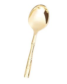 Gold Bamboo Serving Spoon | Horchow