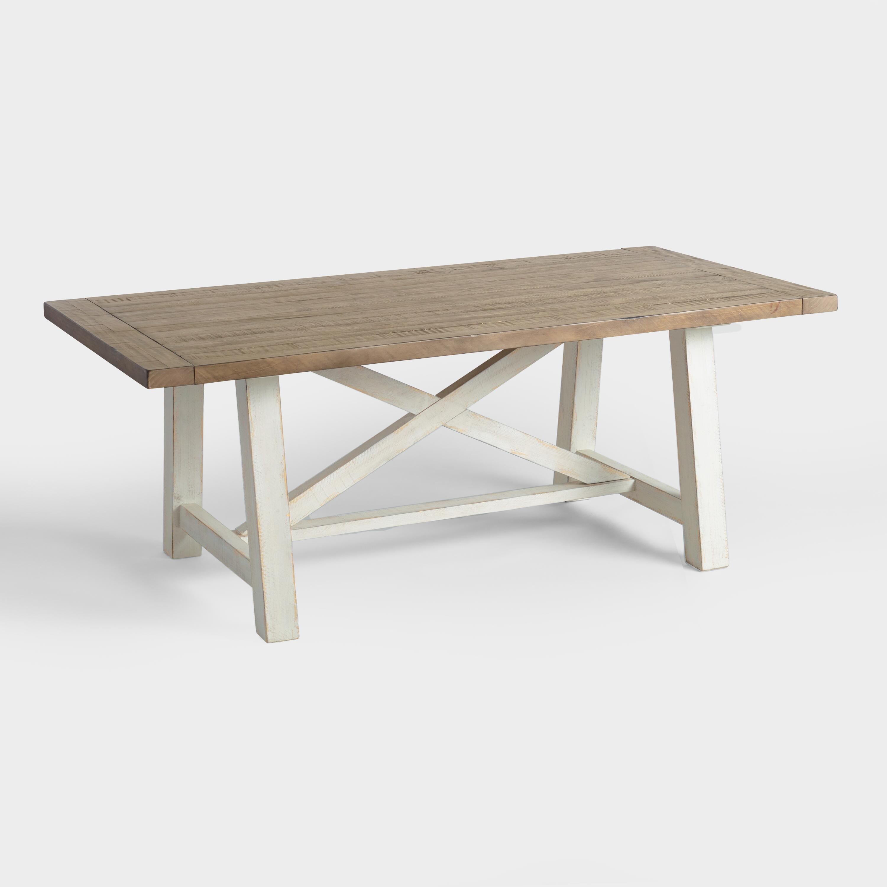 Two Tone Wood Camilla Farmhouse Dining Table | World Market