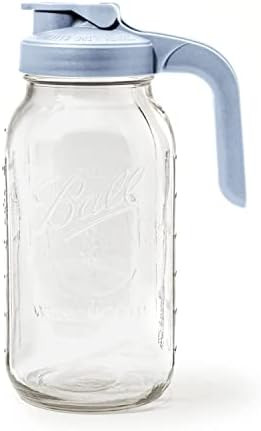 County Line Kitchen - Heavy Duty Glass Mason Jar Pitcher - Wide Mouth, 2 Quart (64 oz / 1.9 Liter),  | Amazon (US)