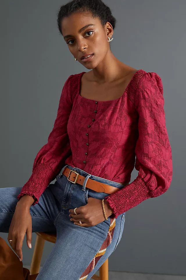 Romantic Puff-Sleeved Blouse | Anthropologie (US)