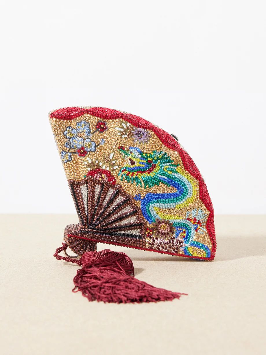 Lunar New Year crystal-embellished clutch bag | Judith Leiber | Matches (US)