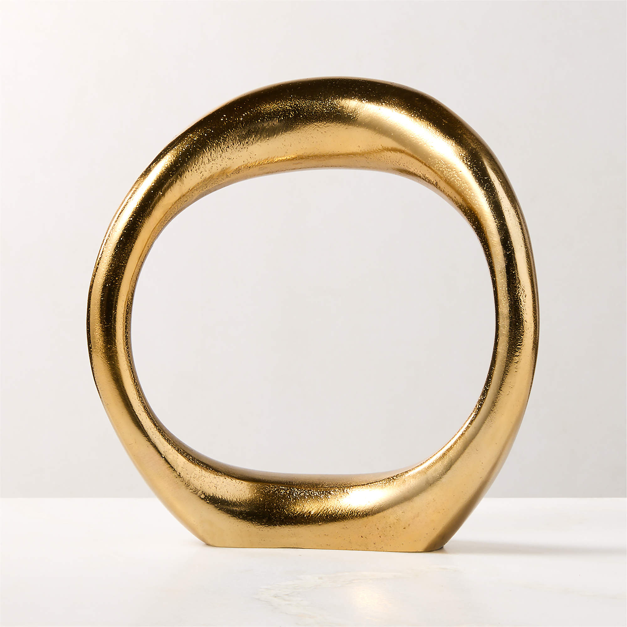 Atmosphere Aged Bronze Ring Sculpture | CB2 | CB2