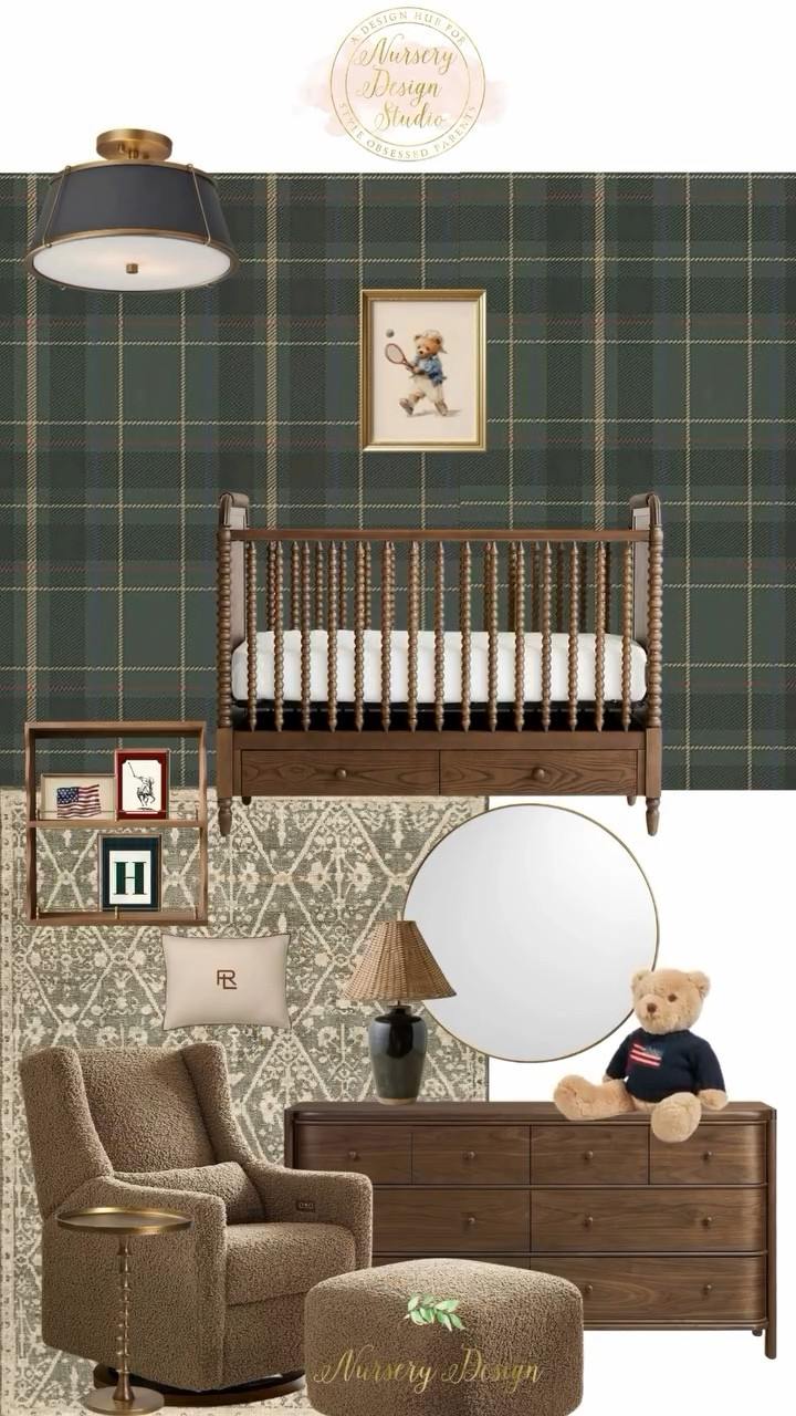 If Ralph Lauren designed a nursery, it would look like this — rich plaid, heirloom textures, and timeless warmth in every detail. 



#PlaidNursery #ClassicNursery #BoyNurseryIdeas #RalphLaurenInspired