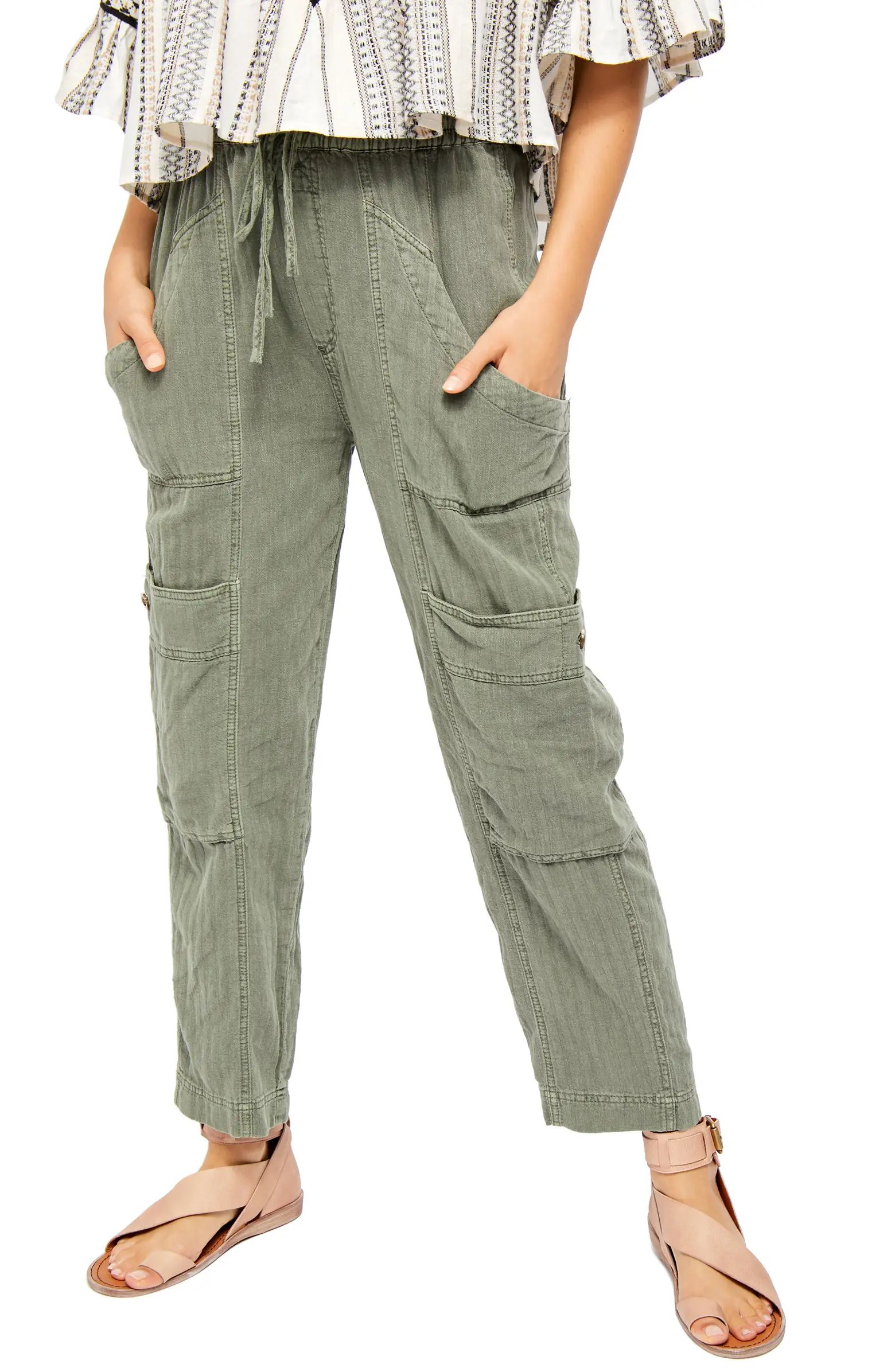 Feelin' Good Linen Blend Utility Pants | Nordstrom