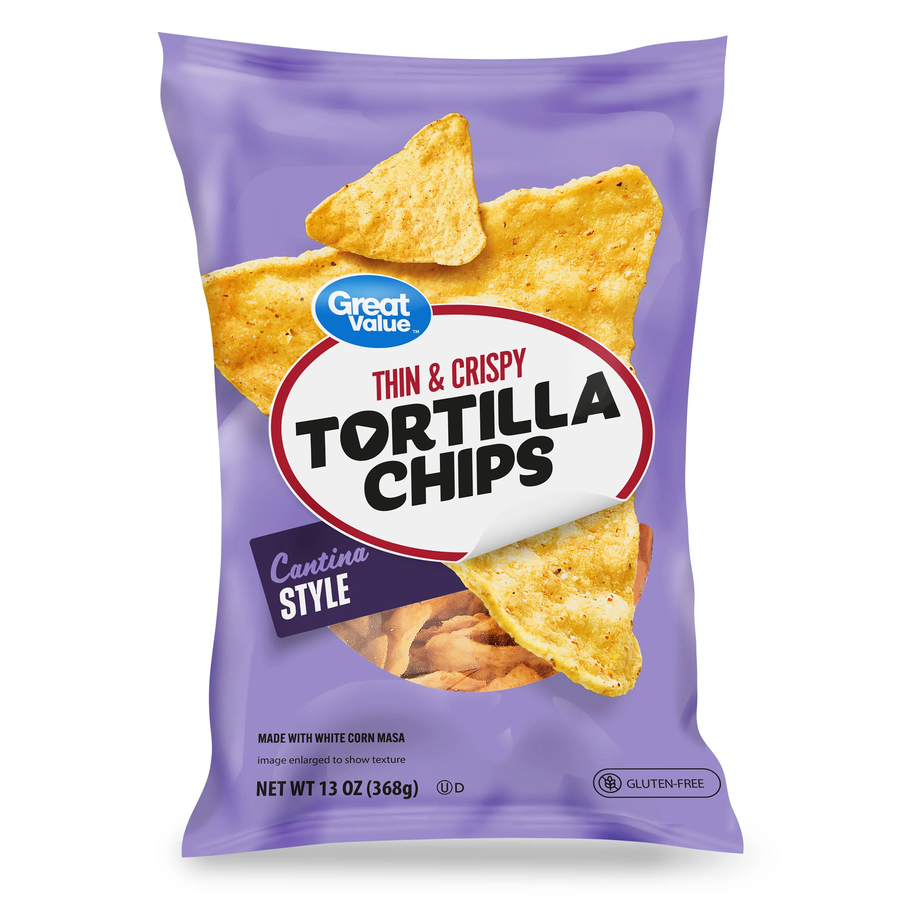 Great Value Thin & Crispy Cantina Style Tortilla Chips, 13 oz Bag | Walmart (US)