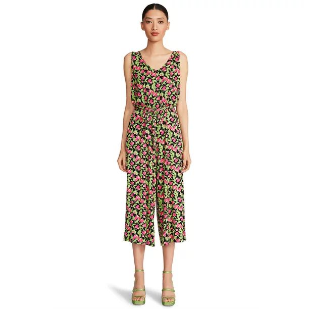 Luv Betsey By Betsey Johnson Women's Tie Belted Knit Jumpsuit | Walmart (US)