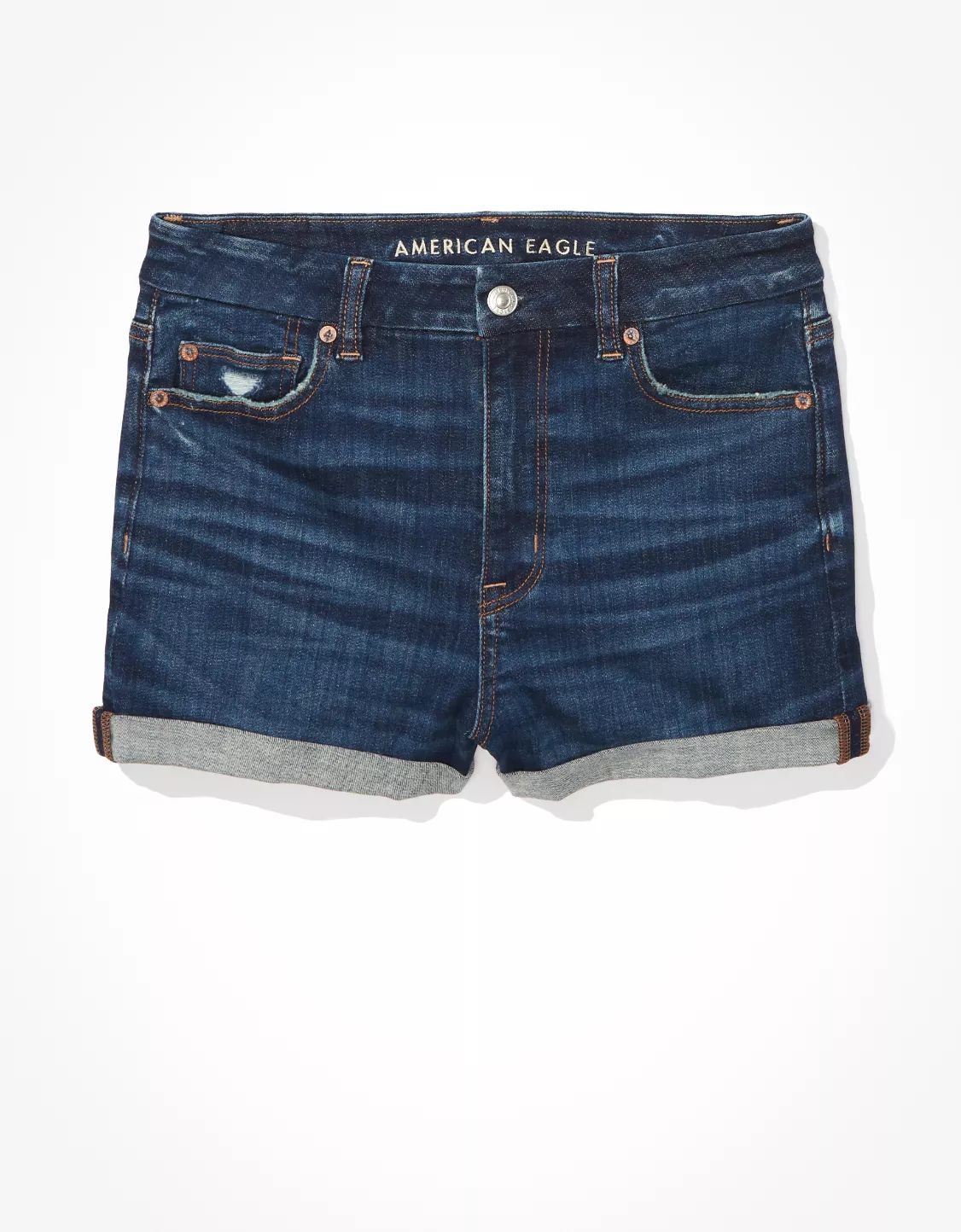 AE Ne(x)t Level Curvy High-Waisted Denim Short Short | American Eagle Outfitters (US & CA)