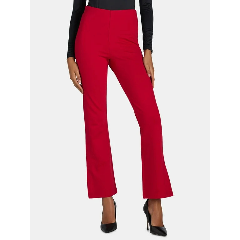 Time and Tru Women's Ponte Bootcut Pants, 30" and 28" Inseams, Size XS-XXXL | Walmart (US)